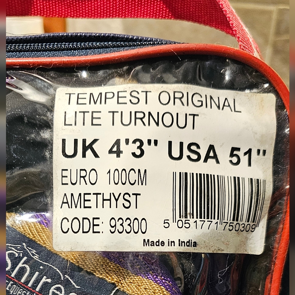 Amethyst Tempest Original Lite Turnout Pony Turnout Sheet Shires Brand